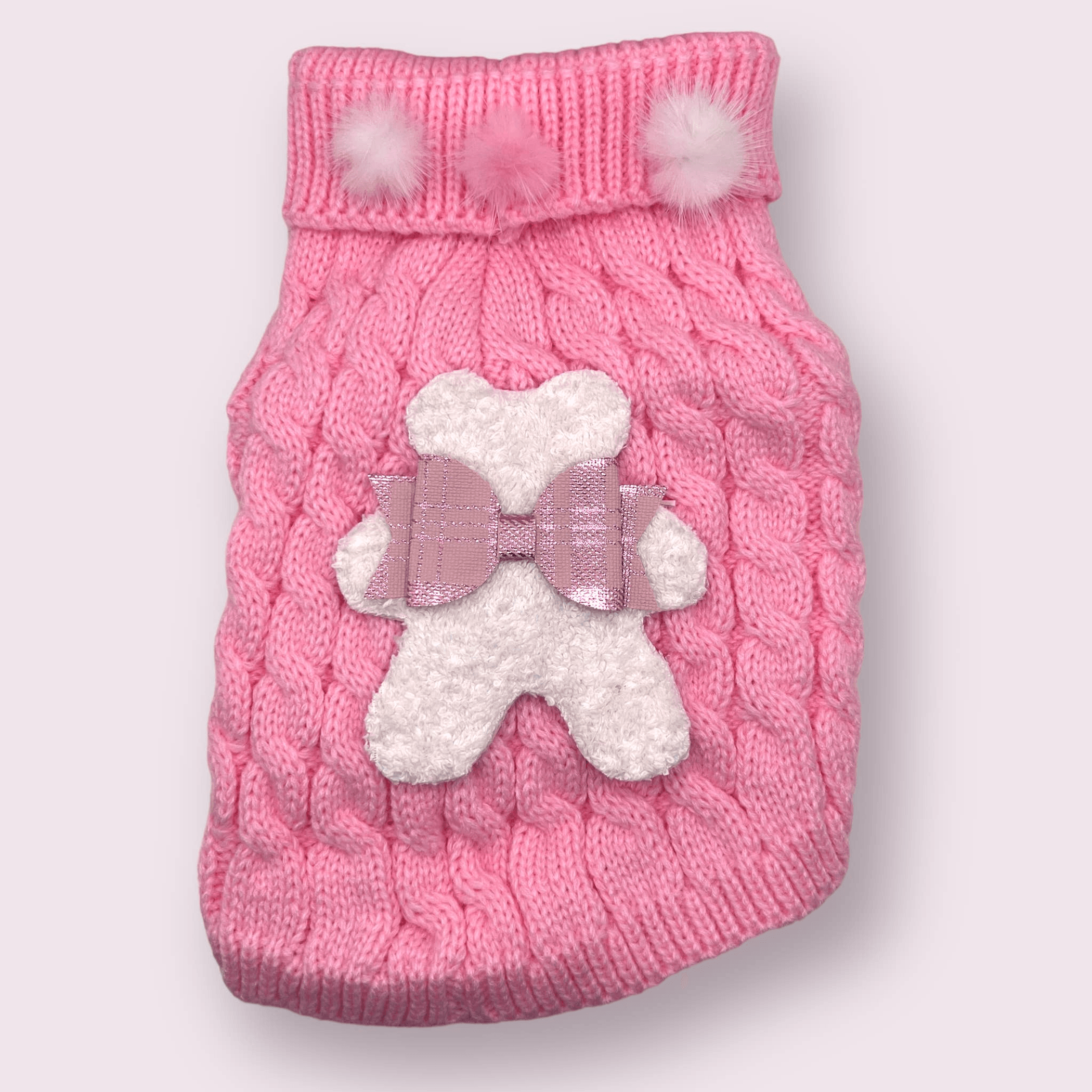 Terry Cloth PomPom Bear Sweater for Dogs