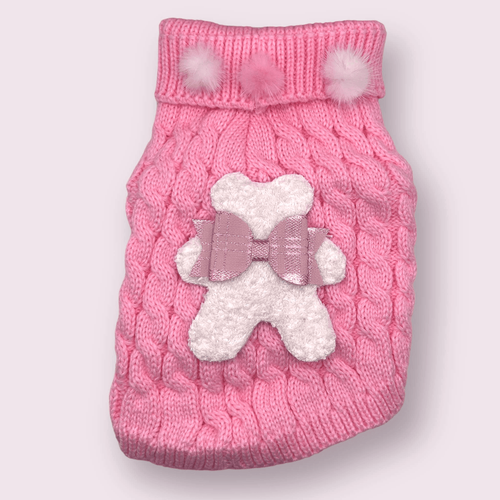 Terry Cloth PomPom Bear Sweater for Dogs
