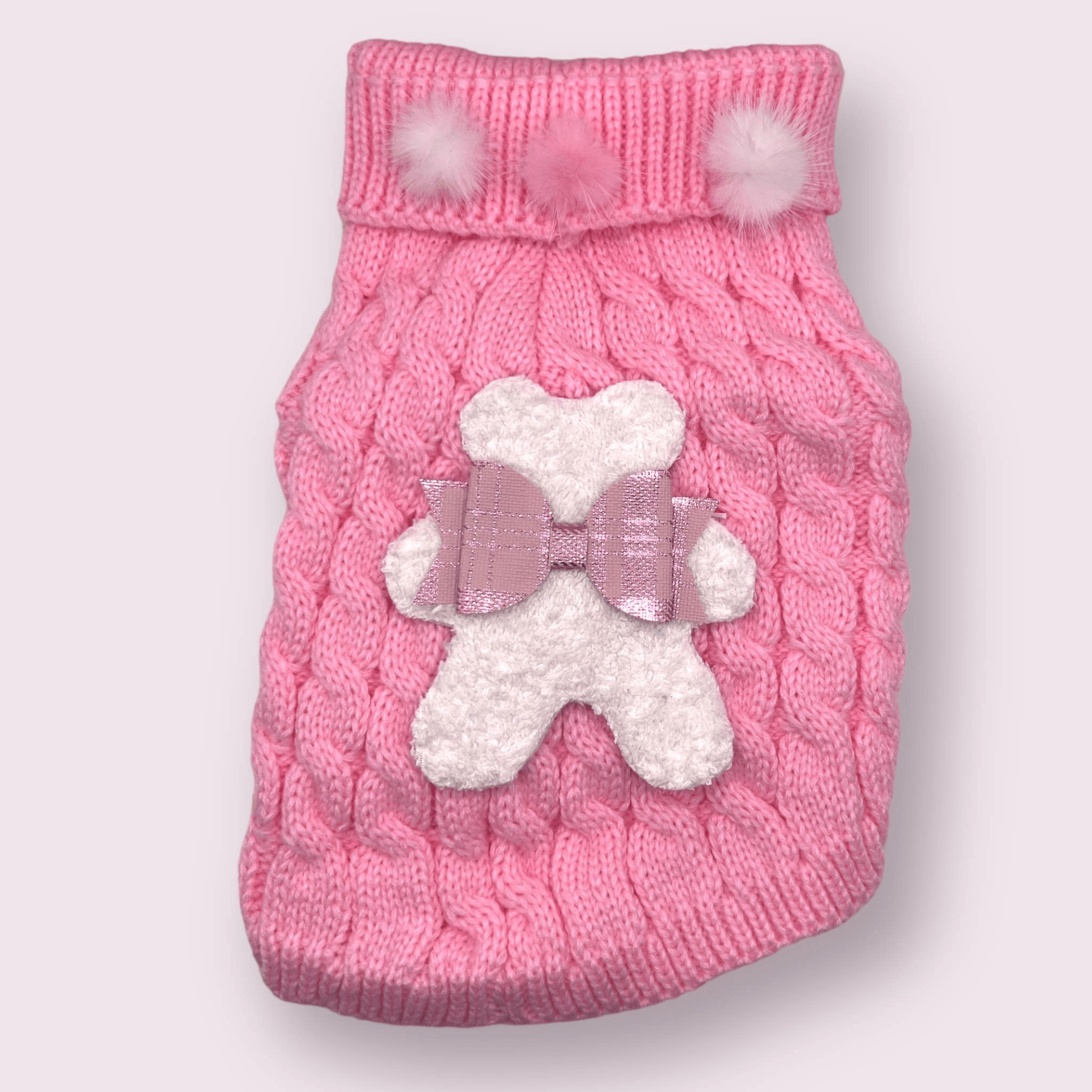 Terry Cloth PomPom Bear Sweater for Dogs