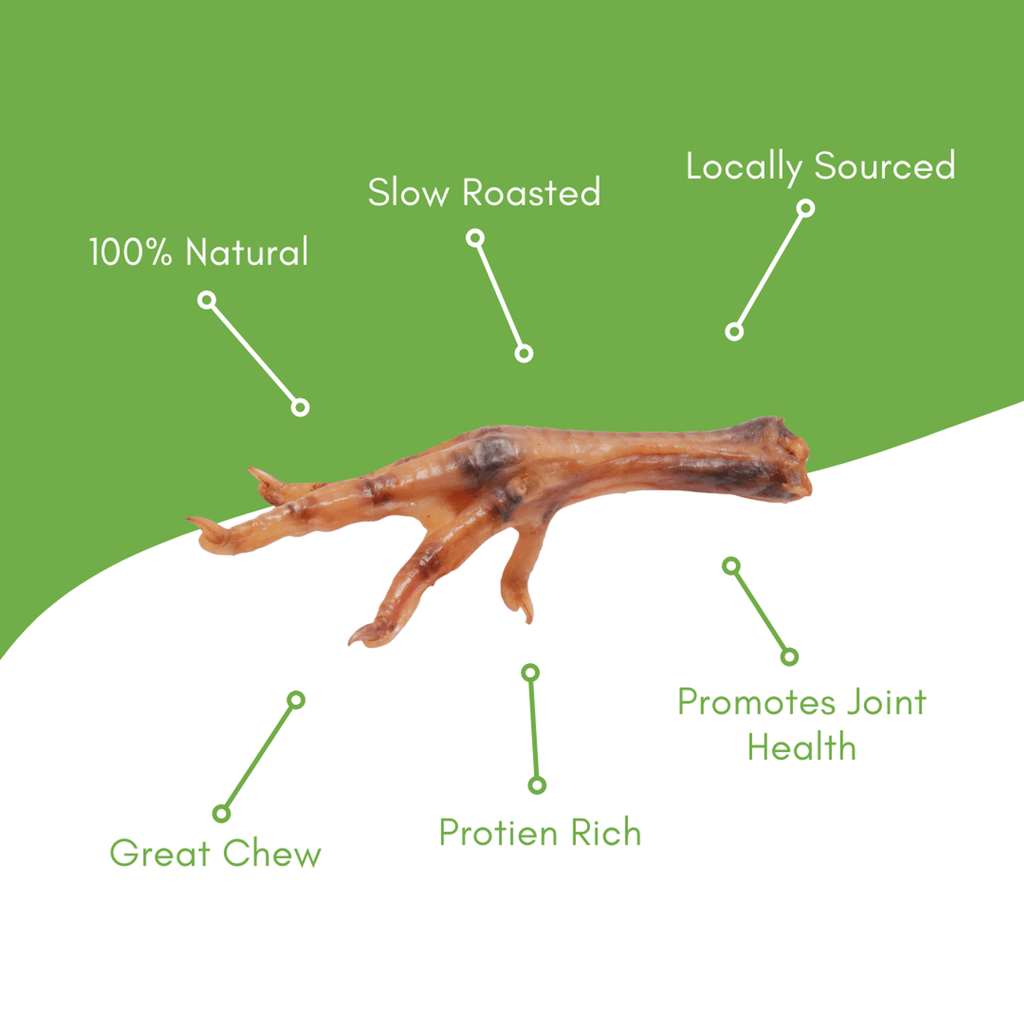 Premium Slow-Roasted Chicken Feet Dog Treats