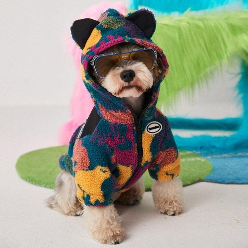 Autumn And Winter Camouflage Thick Dog Clothes For Small And